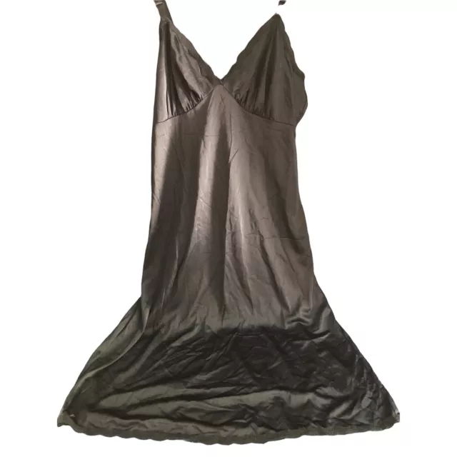 Vintage Shadowline Full Slip Black Nylon Size 34 USA Made