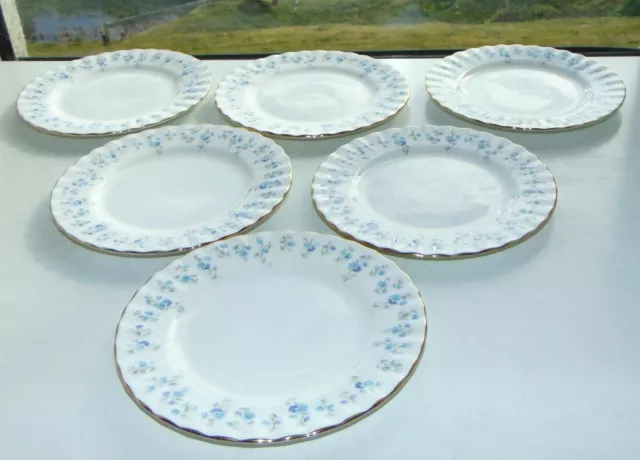 Royal Albert Fine Bone China Memory Lane 6 x Dessert Plates 20.5cm