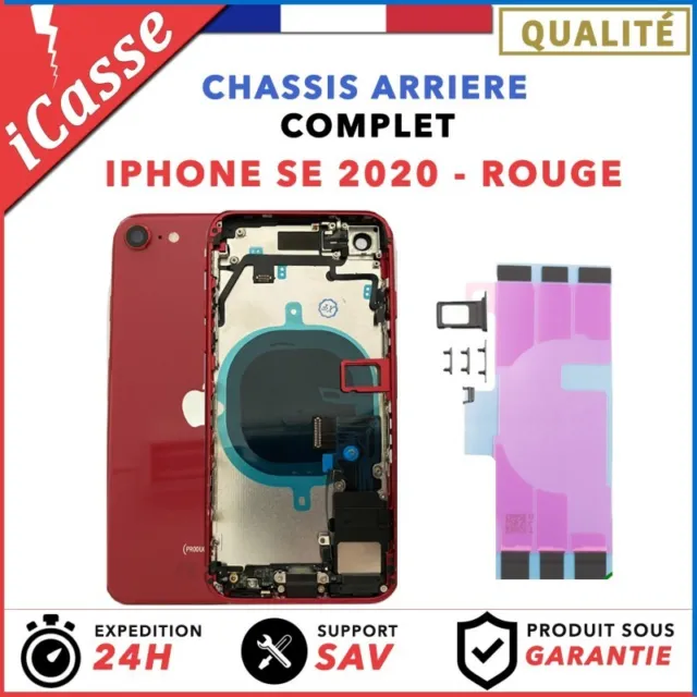 Chassis complet remplacement pour iPhone SE 2020 ROUGE + COLLE