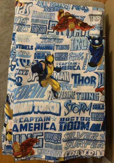 Marvel Super Hero’s Material Twin Sheet Flat Thor Hulk Storm ￼ Captain￼ America￼