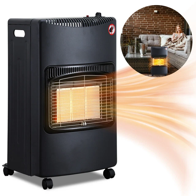 Gasheizung 4200W Heizstrahler Gasheizer Heizgerät Infrarot Mit Rädern Kamin