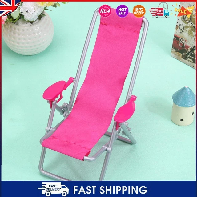#C Plastic Miniature Beach Chair Safe Mini CSimulation Leisure Chair for Doll Ho