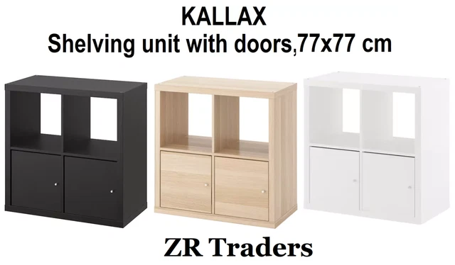 77x77 IKEA KALLAX SHELVING Unit With Door Space saving Bookcase Organizer ...