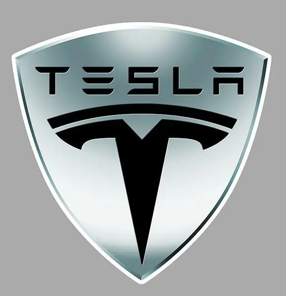 TESLA sticker vinyle laminé