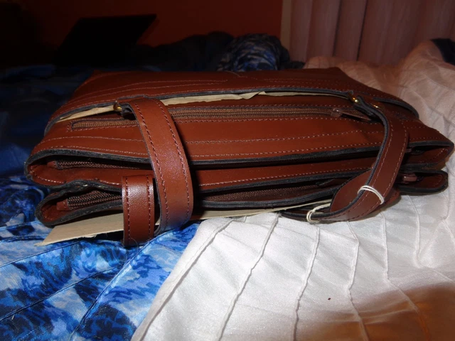 BRAND NEW Henry Rosenfeld Genuine Leather Brown Pocketbook
