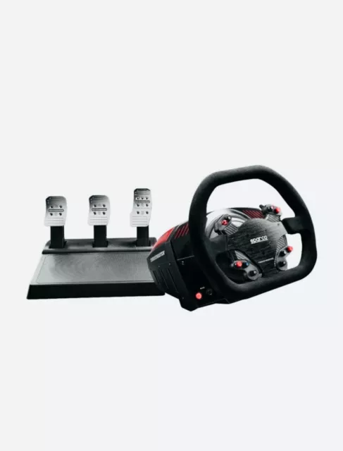 THRUSTMASTER TS-XW Racer, volante Force Feedback incl. juego de 3 pedales, negro/rojo