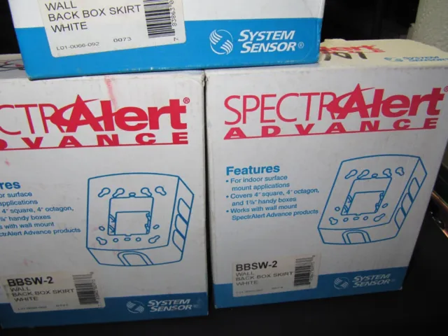 3 X  NEW Spectralert Alarm Security Sensor Wall Back Skirt Mount    # BBSW-2