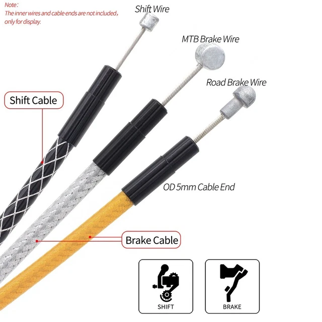 Câble De Frein Pour Vélo – 3 Mètres – Caoutchouc Souple Et Résistant – Fils D’acier Haute Résistance – Compatible VTT Et Route – Couleur Blanc