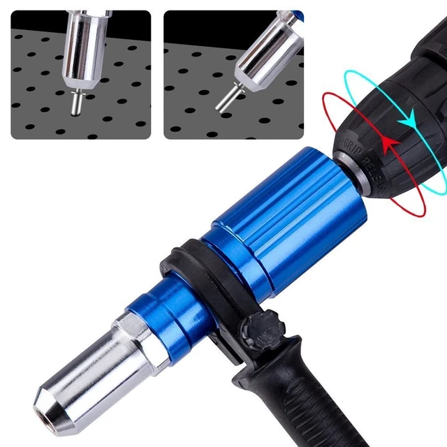 Adattatore pistola rivetto strumento di rivetto senza fili per estrarre utensili rivetto kit trapano elettrico