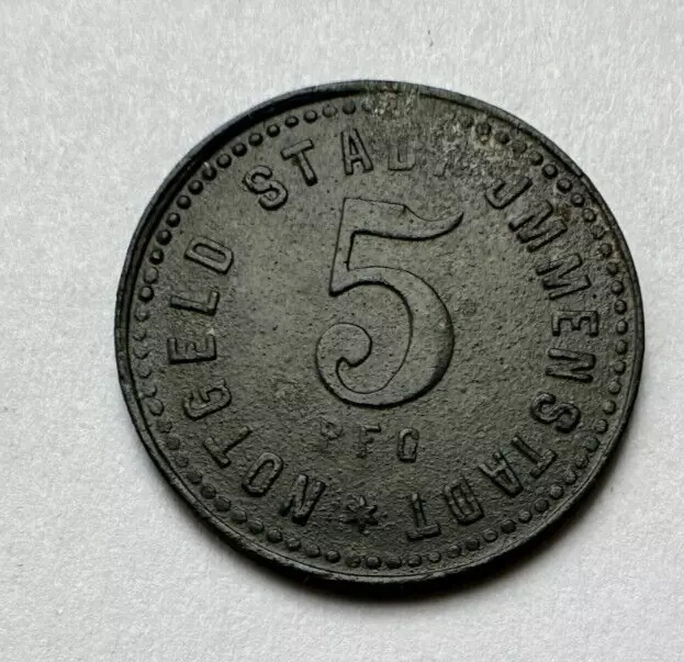 1920 City of Immenstadt (Bavaria) 5 Pfennig Zinc Coin Funck 227.4