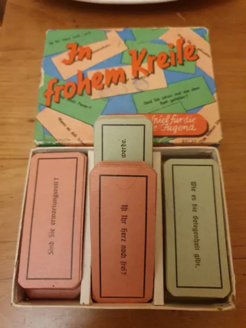 Altes Kartenspiel In frohem Kreise um 1940 im Karton Rarität ü.80 Jahre 2