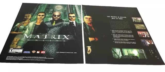 The Matrix Online - Vintage MMORPG Gaming Print Ad / Poster / Wall Art - CLEAN