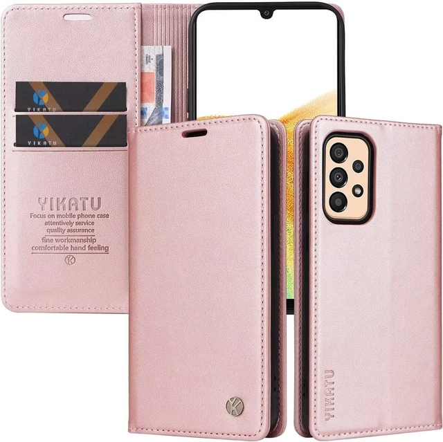 Etui Coque pour Samsung Galaxy A33 5G, Housse en Cuir PU Premium Etui à Rabat