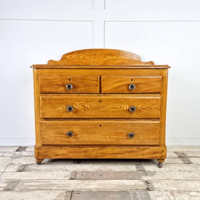 19th Century Pine Chest of Drawers with Original Scumble Glaze | Late Victorian
