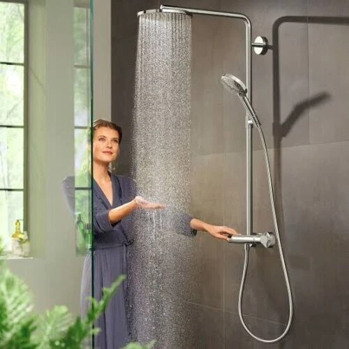HANSGROHE RAINDANCE SELECT S showerpipe 240 1 jet with PowderRain hand