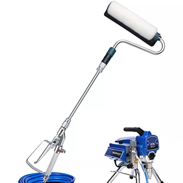 Rullo autoverniciante Airless Hvlp Power con pistola a spruzzo + palo di prolunga per Graco
