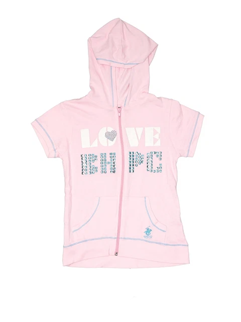 Beverly Hills Polo Club Girls Pink Zip Up Hoodie 10