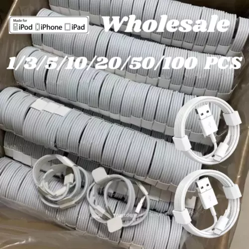 Wholesale USB Cable For Apple iPhone 5 6 7 8 X 11 12 13 14 Charger Cord Bulk Lot