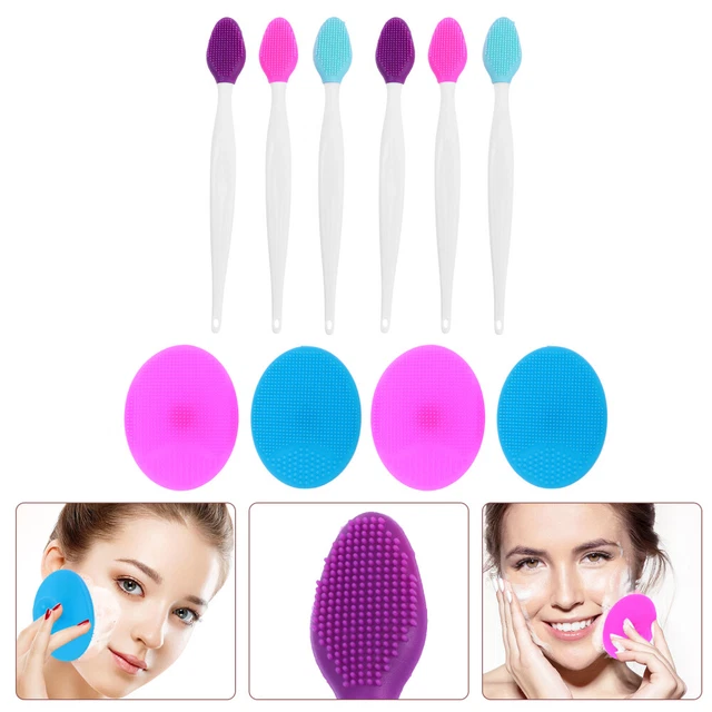 10 Pcs Face Massager Brush Nose Brush Facial Cleansing Brush Cleaning Tool Soft