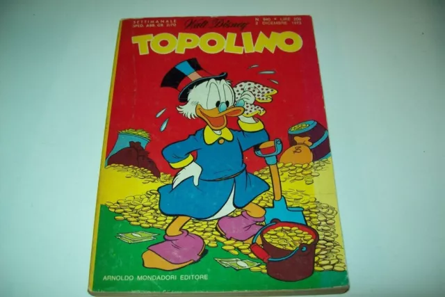 Walt Disney-Topolino Mickey Mouse-Libretto Mondadori-N. 940-2 Dicembre 1973