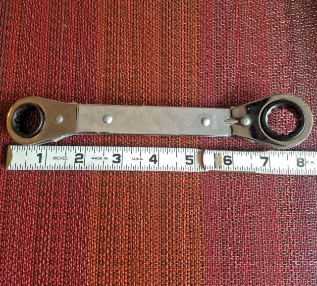 Williams 5/8"x11/16" 12 Pt. Offset Reversible Ratcheting Box Wrench # RBO-2022