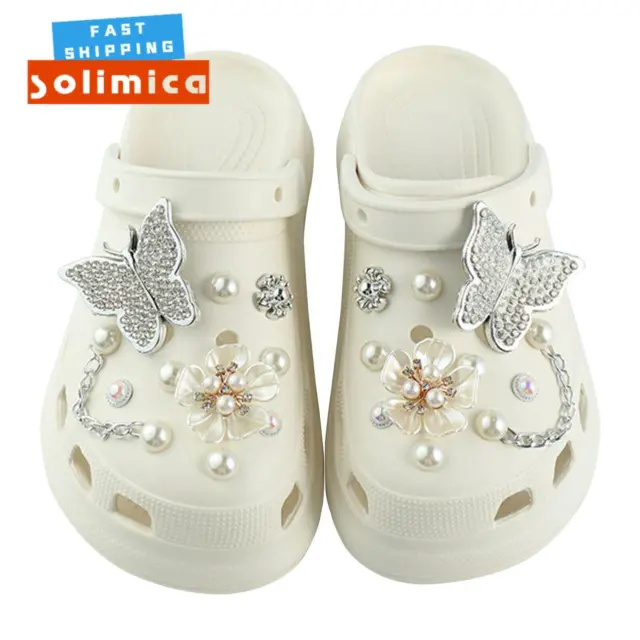 Girl Shoes Charms DIY Accessories Bling Rhinestone Decor Set Gift For Croc  Shoes