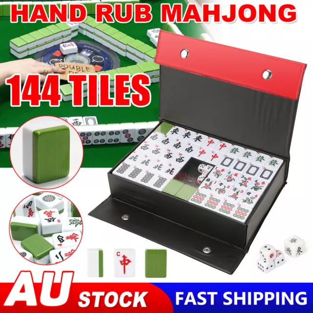 144 Tiles Mahjong Set Chinese Traditional Games Classic Strategy Game Travel OZ