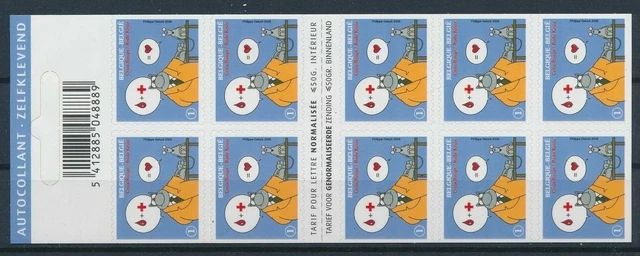 Belgique**LE CHAT-GHELUCK-CROIX ROUGE-Don du Sang-Carnet 10v-2008-RED CROSS