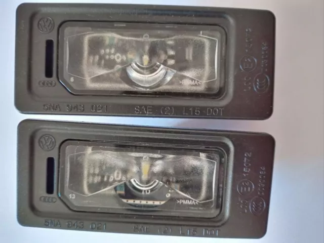 10 Feux LED Eclaireur plaque   VW  AUDI  SKODA  5NA943021  NEUFS