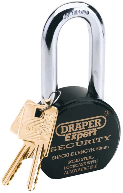 Draper Expert 63mm Heavy Duty Stainless Steel Padlock and 2 Keys 64207