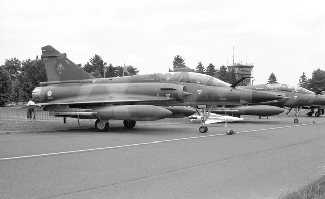 III/4 Esc, French AF, Mirage 2000N, No.312 '4-CF' at Cambrai, '96 - B&W Neg_5760