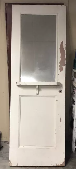 Antique Vintage Door Solid Wood With Mirror Shelf From Nyc Brownstone Salvage