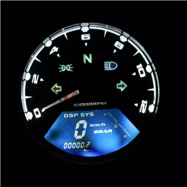 12000 RMP kmh Universal LCD Digital Odometer Speedometer Tachometer Gauge Parts