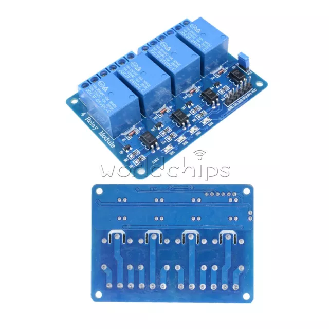 1/2/5/10PCS DC5V 4 Four Channel Relay Module Optocoupler For Arduino PIC ARM AVR