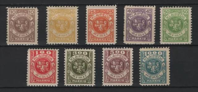 1923 Memelgebiet aus Mi. 141-150 * ungebraucht mit Falz Einzelmarken zur Auswahl