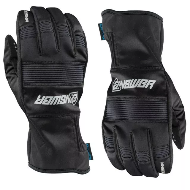 Answer Windschutz Handschuhe Motocross MX Fahrrad Erwachsene MTB Enduro Schwarz