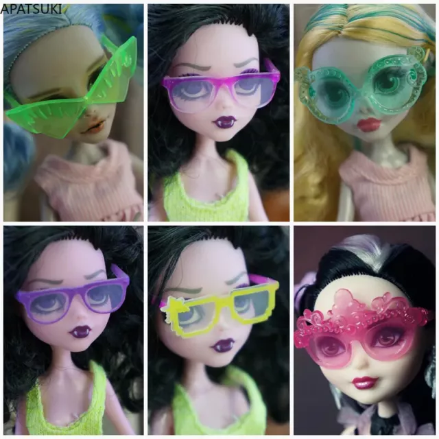 Bunt Kunststoffbrille für Monster Puppe Sonnenbrille Puppenhaus Zubehör 1/6