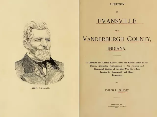 1897 EVANSVILLE & VANDERBURGH County Indiana IN, History and Genealogy DVD B36