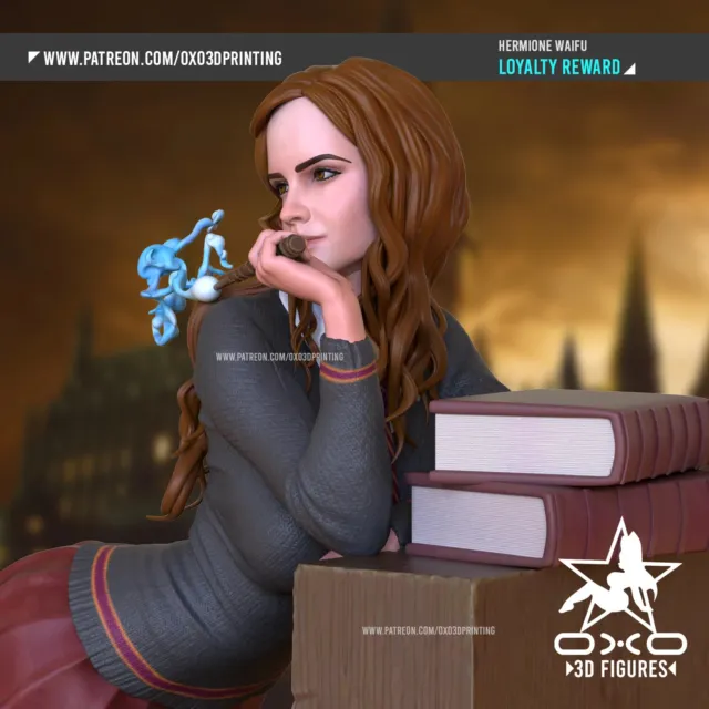 Hermione Granger 3D Printed Hand-Painted Collectible Figurine Harry Potter Fan A