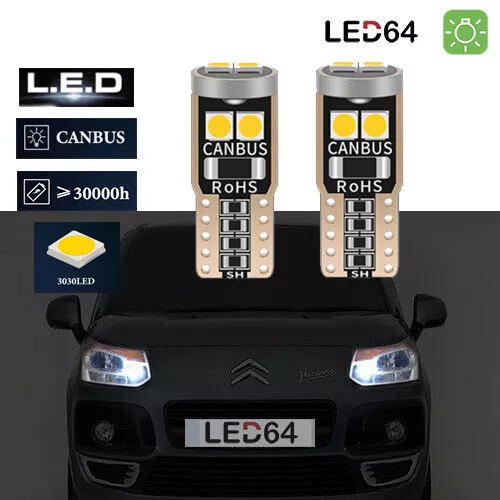 2 AMPOULES VEILLEUSE 9 LED SMD W5W T10 POUR OPEL Astra, Corsa Vectra Zafira