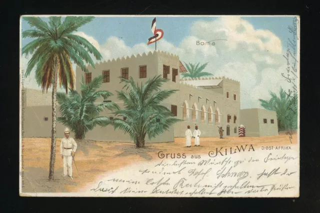 DOA FARBIGE POSTKARTE GRUSS AUS KILWA BAYERN Nr.61 (1902) !!! (964185)