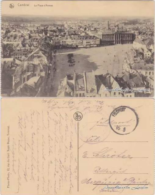 CAMERICH CAMBRAI (KAMERIJK) La Place d'Armes/Army Square 1917 $7.95 ...