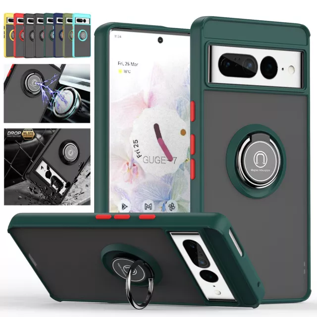 For Google Pixel 6 / 7 Pro Shockproof Case Magnetic Ring Holder Stand Back Cover