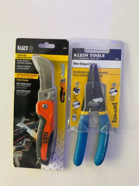 klein tools wire stripper 11055 and utility knife 44218