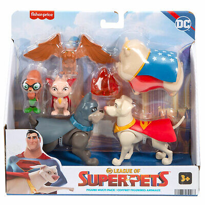 Fisher-Price DC League Of Super-Pets Figure Multi-Pack Tout Neuf