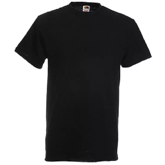 5 Herren T-SHIRT FRUIT OF THE LOOM schwarz Größe XXL