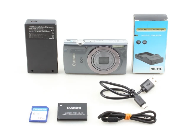 NEAR MINT] CANON IXY 150 Silver 8x Zoom 20MP Compact Digital