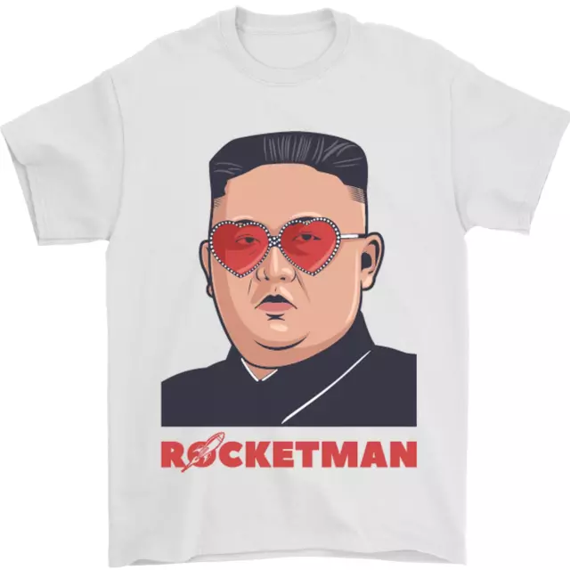 T-shirt da uomo Rocket Man Kim Jong-un Missile Test divertente 100% cotone