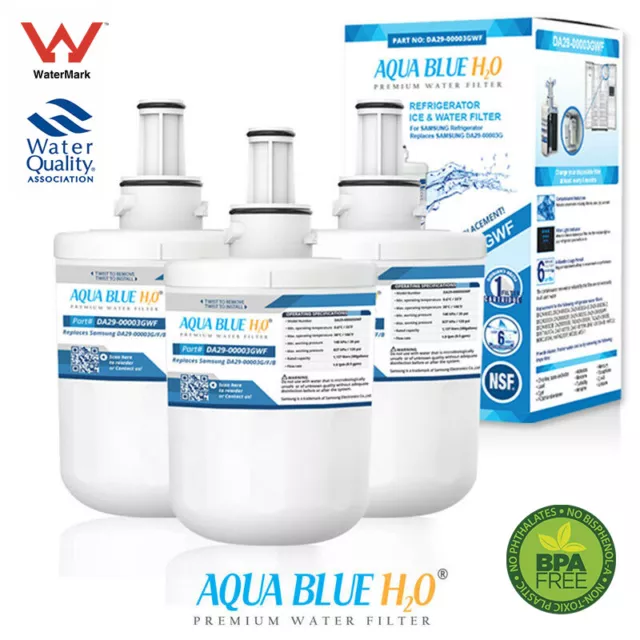 3x SAMSUNG AQUA-PURE DA29-00003G PLUS COMPATIBLE WATER FILTER - REFRIGERATOR