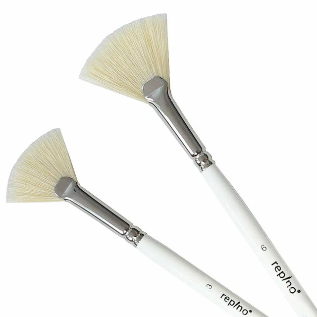 Repino 88280, set di pennelli a ventaglio per pittura ad olio, colori (B3A)